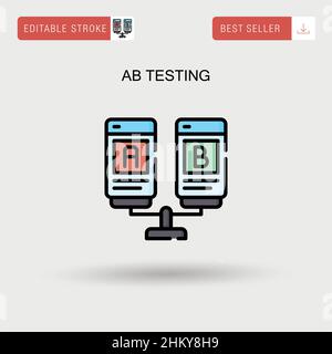 Icona del vettore semplice di test AB. Illustrazione Vettoriale