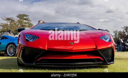 Lamborghini Aventado LP 750-4 Superveloce in mostra al Concours D’Elegance si è tenuto a Blenheim Palace il 26 settembre 2020 Foto Stock