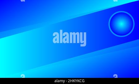 Sfondo blu avvolto in linee astratte e disegno di cerchi Illustrazione Vettoriale