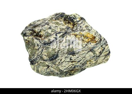 Pietra naturale a serpentina ruvida del sud-est asiatico, una roccia metamorfica composta da minerali del gruppo delle serpentine (Antigorite, Lizardite e crisotilo) Foto Stock