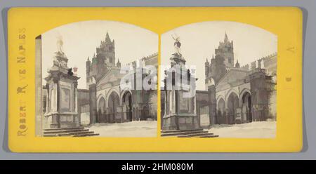 Arte ispirata alla vista del Duomo di Palermo, Palermo, la Cattedrale, Vues d'Italie, Roberto Rive, Palermo, c.. 1860 - c. 1880, supporto fotografico, cartoncino, stampa albume, altezza 88 mm x larghezza 178 mm, opere classiche modernizzate da Artotop con un tocco di modernità. Forme, colore e valore, impatto visivo accattivante sulle emozioni artistiche attraverso la libertà delle opere d'arte in modo contemporaneo. Un messaggio senza tempo che persegue una nuova direzione selvaggiamente creativa. Artisti che si rivolgono al supporto digitale e creano l'NFT Artotop Foto Stock