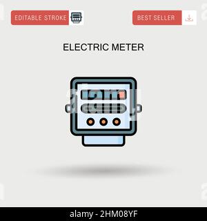 Indicatore elettrico semplice icona vettoriale. Illustrazione Vettoriale