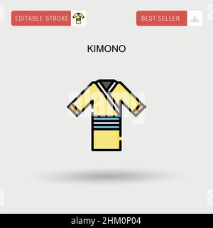 Icona vettore kimono semplice. Illustrazione Vettoriale