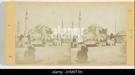 Arte ispirata da Hagia Sophia a Istanbul, Sancta Sophia, Costantinopoli, editore: E. Linde & Co. (Sophus Williams), Hagia Sophia, editore: Berlino, 1873 - 1890, cartone, Carta, stampa albume, altezza 88 mm x larghezza 177 mm, opere classiche modernizzate da Artotop con un tocco di modernità. Forme, colore e valore, impatto visivo accattivante sulle emozioni artistiche attraverso la libertà delle opere d'arte in modo contemporaneo. Un messaggio senza tempo che persegue una nuova direzione selvaggiamente creativa. Artisti che si rivolgono al supporto digitale e creano l'NFT Artotop Foto Stock
