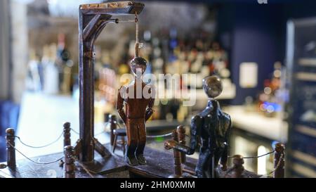 Il bar e lounge Champagne del Bodmin Jail Hotel in cornovaglia Foto Stock