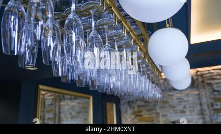 Il bar e lounge Champagne del Bodmin Jail Hotel in cornovaglia Foto Stock