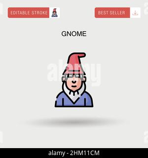 Icona vettore semplice GNOME. Illustrazione Vettoriale