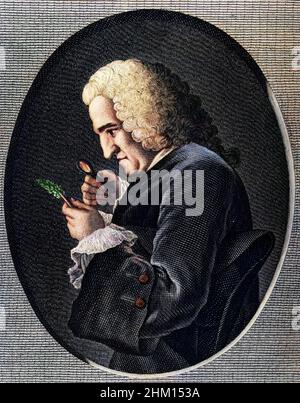 Ritratto di Bernard de Jussieu (1699-1777), naturalista francese. Foto Stock