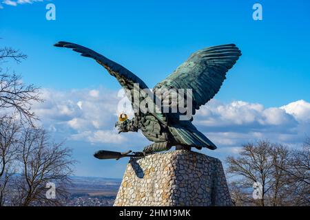 turul uccello in Tatabanya Ungheria con la gente turistica . Foto Stock