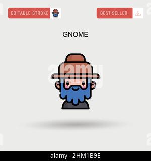 Icona vettore semplice GNOME. Illustrazione Vettoriale