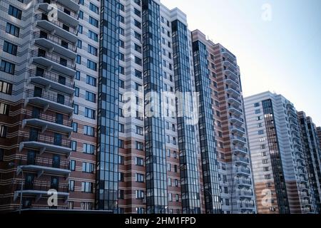 Vista dei nuovi edifici residenziali a Voronezh, Russia. Foto Stock