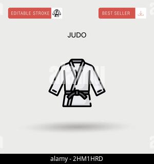 JUDO icona vettoriale semplice. Illustrazione Vettoriale