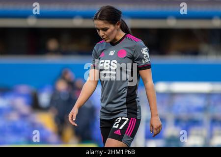 Birmingham, Regno Unito. 6th Feb 2022. Shannon o'Brien (27 Leicester City) nella partita WSL tra Birmingham City e Leicester City a St. Andrews. Gareth Evans/SPP Credit: SPP Sport Press Photo. /Alamy Live News Foto Stock