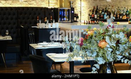 Il ristorante della cappella del Bodmin Jail Hotel Foto Stock