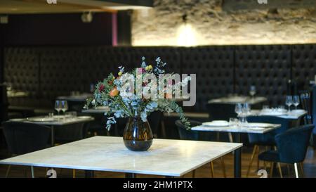 Il ristorante della cappella del Bodmin Jail Hotel Foto Stock