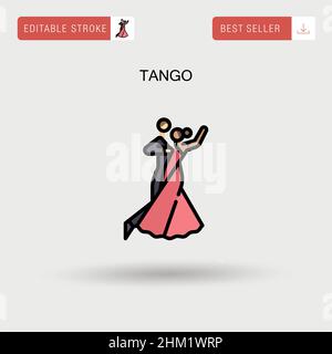 Tango semplice vettore icona. Illustrazione Vettoriale