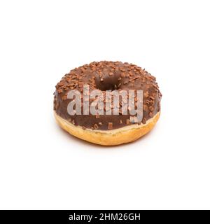 ciambella di cioccolato isolato Foto Stock