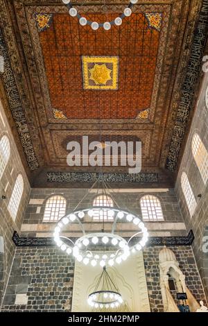 Interno dell'Ulu Cami o Grande Moschea di Diyarbakir., Anatolia orientale, Turchia Foto Stock