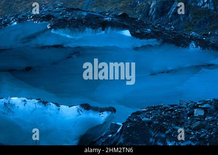 Bellissimo scatto del ghiacciaio Byron. Foto Stock