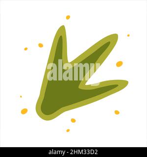 Tirannosauro Rex footprint. Illustrazione piatta vettoriale Illustrazione Vettoriale