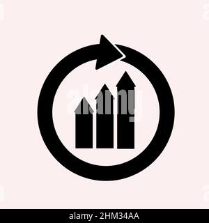 Icona vettoriale astratta su bianco, illustrazioni isolate per grafica e web design. Illustrazione perfetta del pittogramma nero su sfondo bianco. Illustrazione Vettoriale
