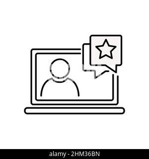 Icona astratta vettoriale sul bianco, illustrazione isolata per grafica e web design. Semplice simbolo piatto. Illustrazione Vettoriale