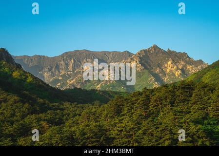 regione turistica di mount kumgang situata nella corea del nord Foto Stock