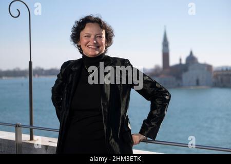 La curatrice Cecilia Alemani partecipa alla presentazione della Mostra Internazionale d'Arte 59th Foto Stock