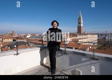 La curatrice Cecilia Alemani partecipa alla presentazione della Mostra Internazionale d'Arte 59th Foto Stock