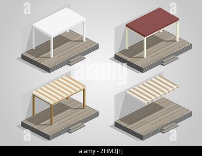 Set di capannoni da giardino Illustrazione Vettoriale