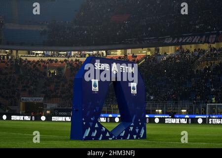 Milano, Italia. 05th Feb 2022. La serie A è stata messa in campo durante la serie A una partita di calcio tra FC Internazionale e AC Milan allo stadio San Siro di Milano (Italia), 5th gennaio 2021. Foto Andrea Staccioli/Insidefoto Credit: Ininsidefoto srl/Alamy Live News Foto Stock