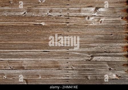 Vecchio muro rustico in legno intemperie con bella texture naturale - immagine vista dall'alto Foto Stock