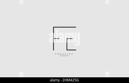 Lettere alfabetiche iniziali logo monogramma FE EF F E. Illustrazione Vettoriale