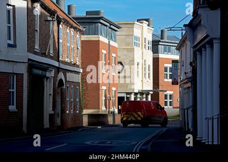 Bridgegate a Howden, con la costruzione della Press Association, East Yorkshire, Inghilterra Regno Unito Foto Stock