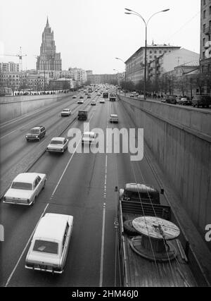 Sityscape, Mosca, Russia, URSS, aprile 1981 Foto Stock