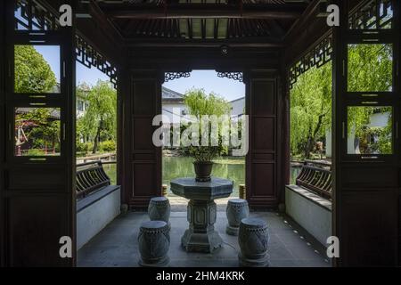 Suzhou Surging Waves Pavilion Foto Stock