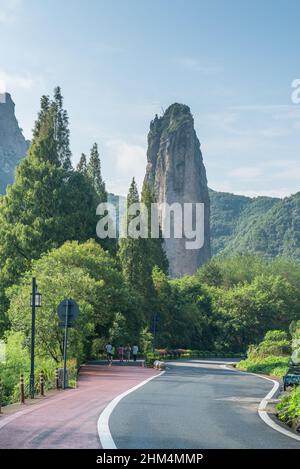 Zhejiang jinyun contea della città di lishui inviare paesaggio panoramico Foto Stock