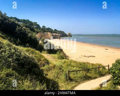 Spiaggia e scogliere di Saint Georges De Didonne, Francia Foto Stock