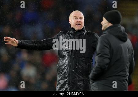 SEAN DYCHE, ANTHONY TAYLOR, BURNLEY FC V WATFORD FC, 2022 Foto Stock