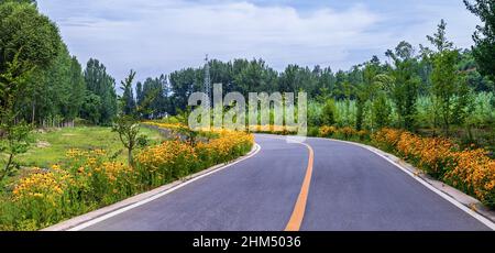 Nel 2021 s nella strada rurale ad ovest di henan Foto Stock