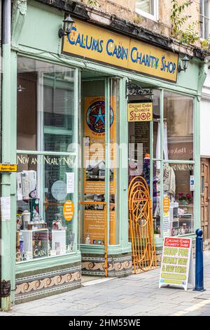 Calums Cabin Charity Shop a Rothesay sull'isola di Bute, Argyll & Bute, Scozia Regno Unito Foto Stock