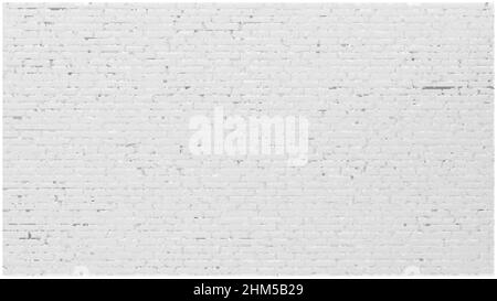 Parete di fondo vecchio mattone bianco dipinto mattone Illustrazione Vettoriale