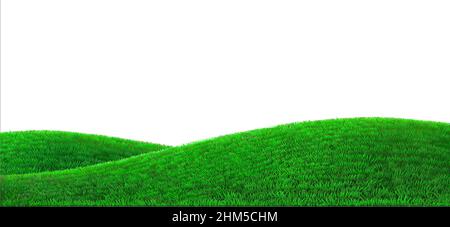 Vettoriale verde colline sfondo realistico campo paesaggio Illustrazione Vettoriale