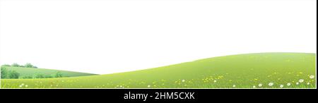 Banner paesaggio naturale fantasia Illustrazione Vettoriale