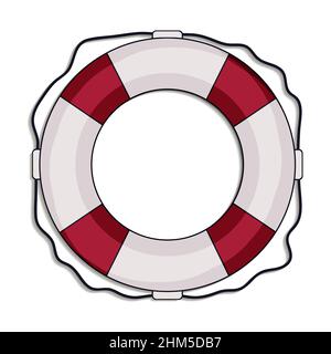 Lifebuoy isolato su sfondo bianco vettore Illustrazione Vettoriale
