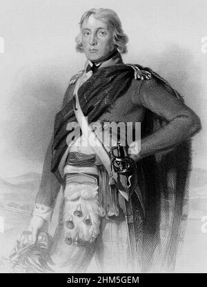 Ritratto di Giovanni Sinclair di Ulbster (1754-1835) - incisione, 19th secolo Foto Stock