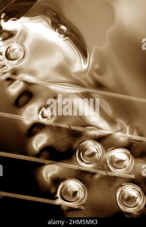 abstract cicles marrone seppia sfondo Foto Stock