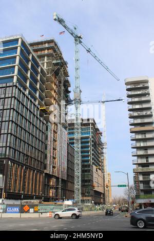 Nuova costruzione di edifici Amazon in Arlington, VA, USA Foto Stock