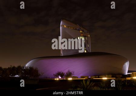 Il Centro per la Cultura Mondiale del Re Abdulaziz, conosciuto anche come Ithra, a Dhahran, Arabia Saudita, 17 gennaio 2022. (Foto CTK/Ondrej Zaruba) Foto Stock