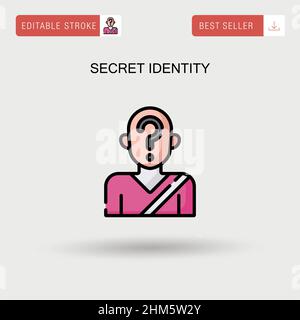 Identità segreta icona vettore semplice. Illustrazione Vettoriale
